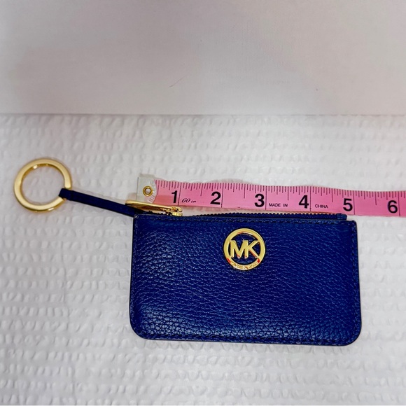 Michael Kors Royal Blue Key Pouch with Gold Logo - Picture 5 of 9